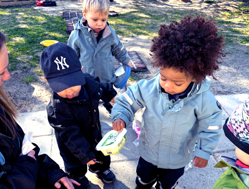 Miljön i fokus när Europaskolan Vårfrubergas förskola hade skräpplockardagar
